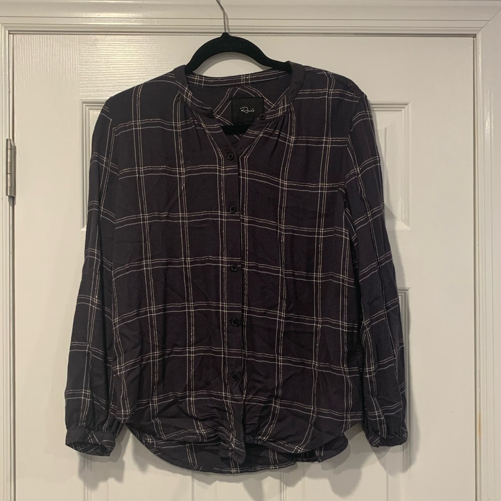 Rails Eloise Button Front Plaid Top - image 1